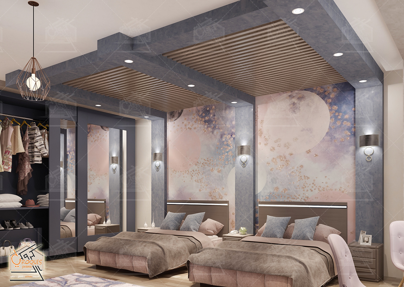 architecture interior design  Modern Design Girl bedroom
