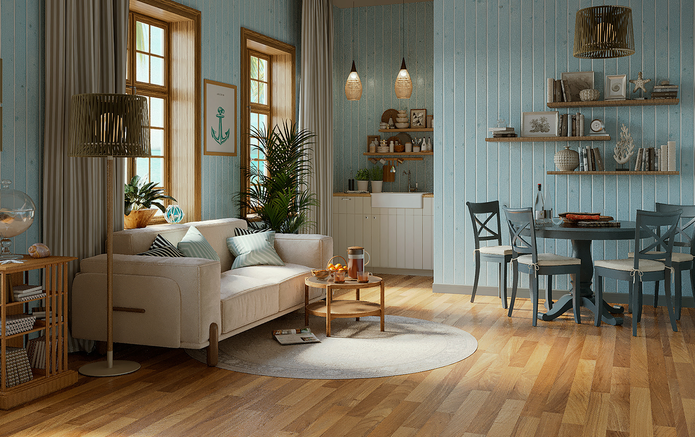 indoor interior design  Render 3ds max visualization 3D corona