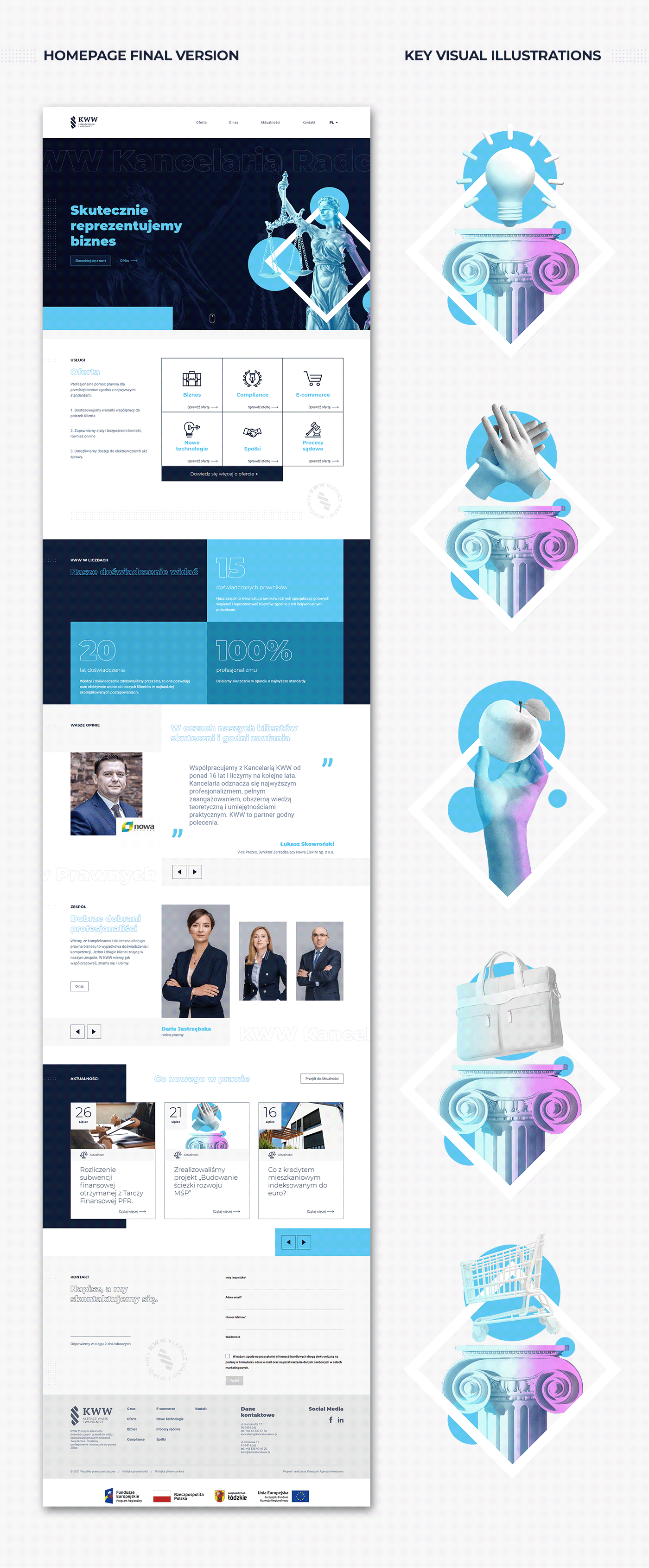 blue branding  clean corporate elegant key visual law lawyer logo Web Design 