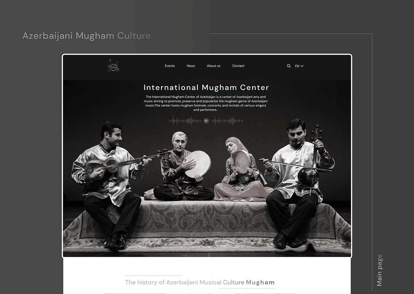 art mugham museum music redesign Website