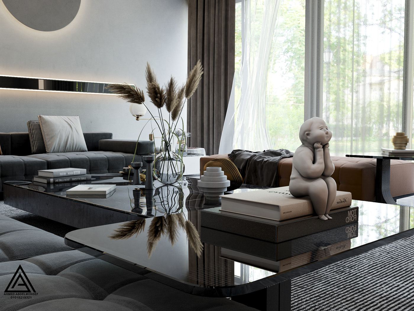 coffetable living room Livingarea MAJLIS Modern Design ModernLivingRoom recpetion sala simple design tv wall