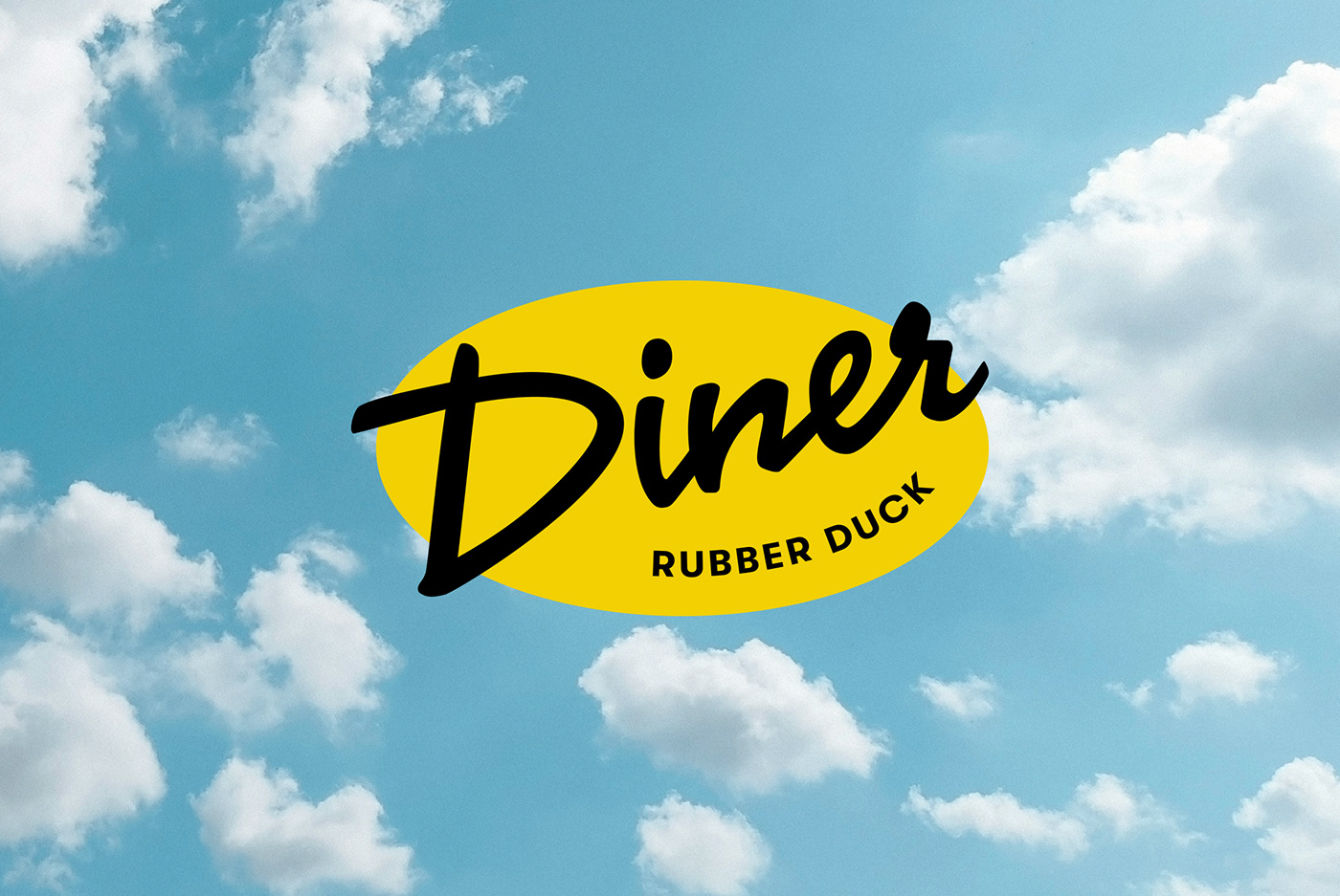 cafe restaurant diner branding  visual identity rubber duck Batumi menu summer yellow