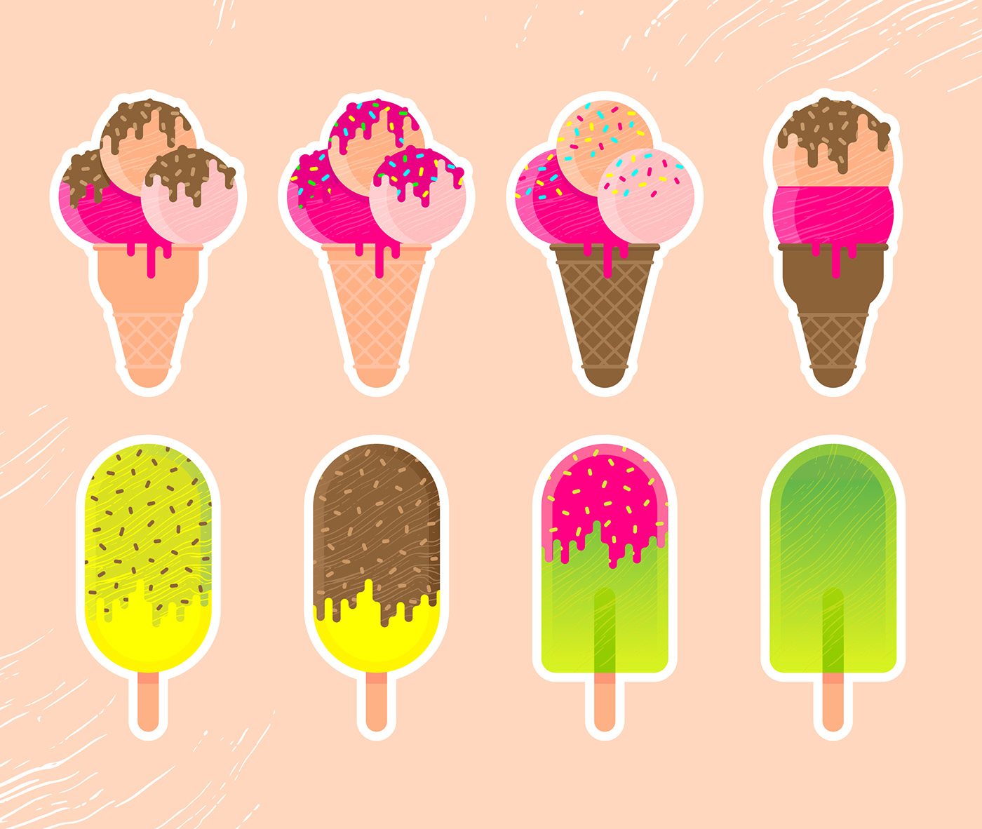 ice cream free vector free vector freebie Illustrator ILLUSTRATION  symbol