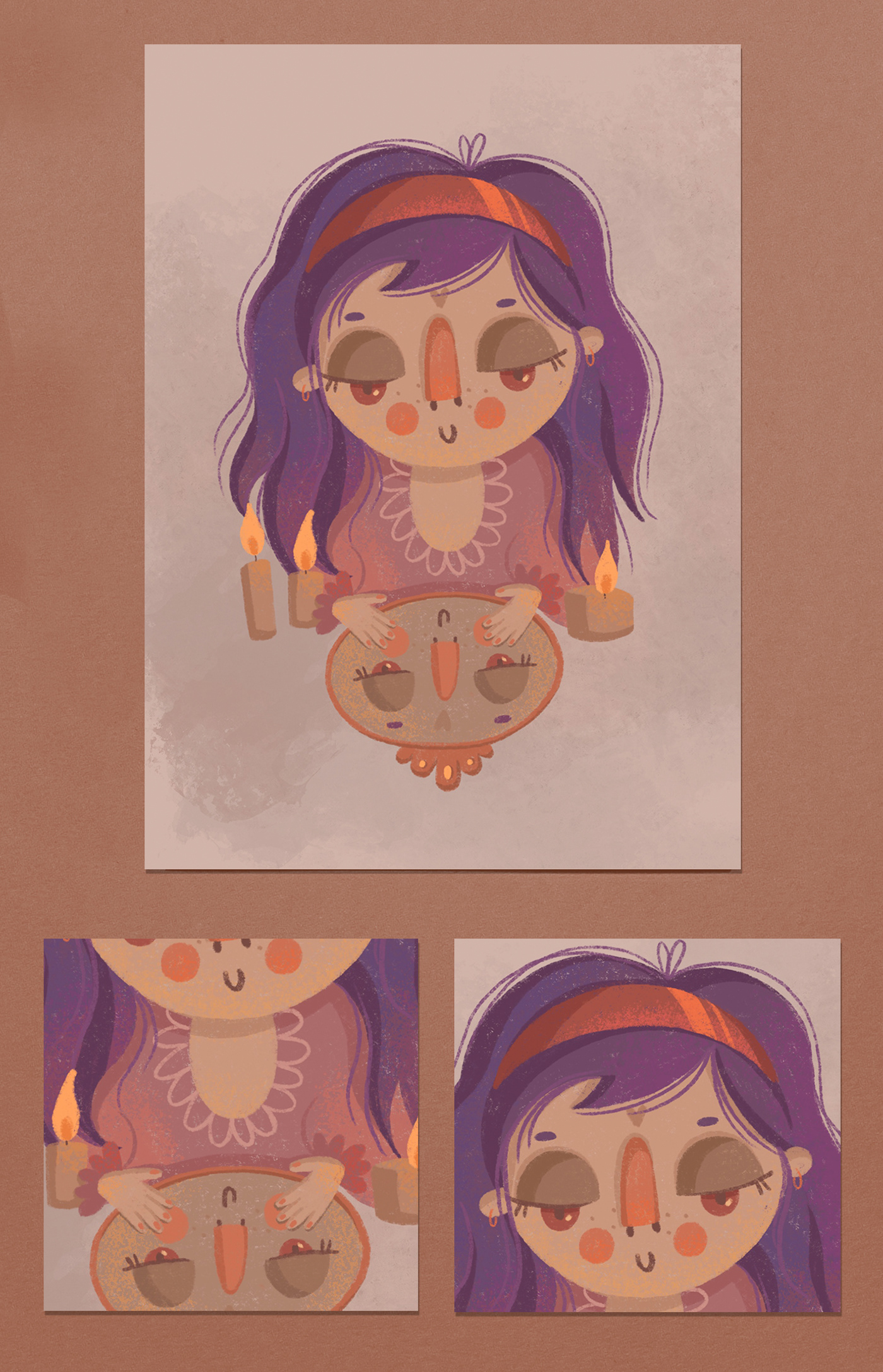 Cat Character Character design  cute Halloween ILLUSTRATION  postcard pumpkin sticker Stickerpack