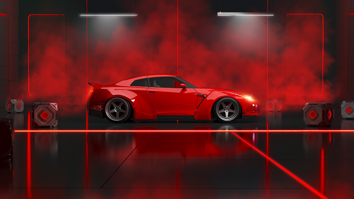 screenshot 3D Nissan car automotive   Render visualization vray vehicles Advertising 