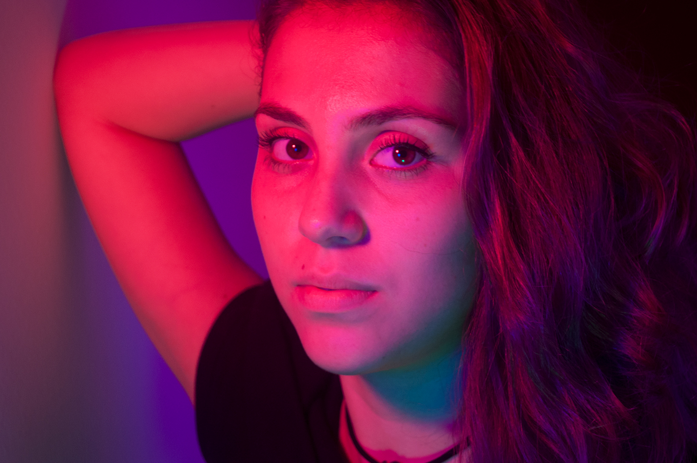 neon lights COLORGEL Photography  portraits colored