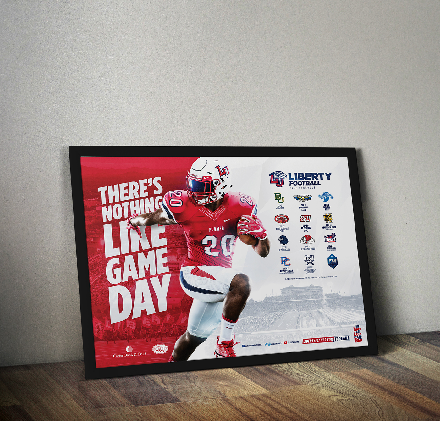 sport football nfl Liberty NCAA logo campaign poster banner college
