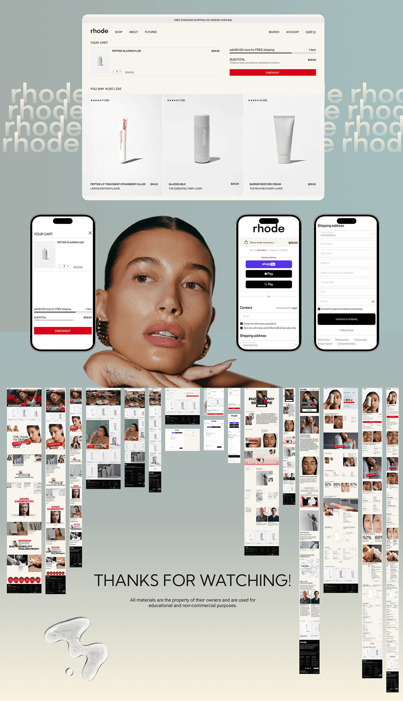 e-commerce UI/UX Web Design  cosmetics interface design skincare ux/ui user interface Website