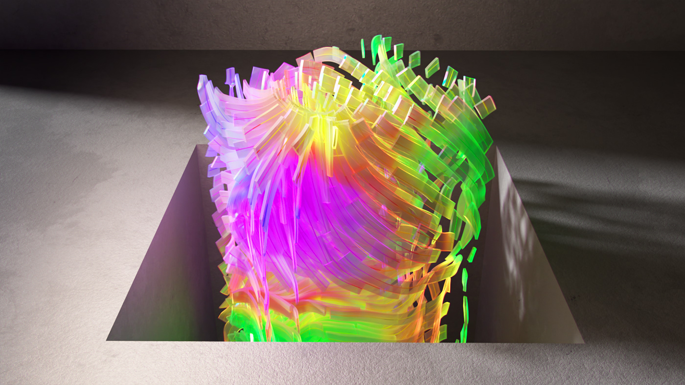 3D animation  art colors concrete contemporary Film   gradient plastic shapes
