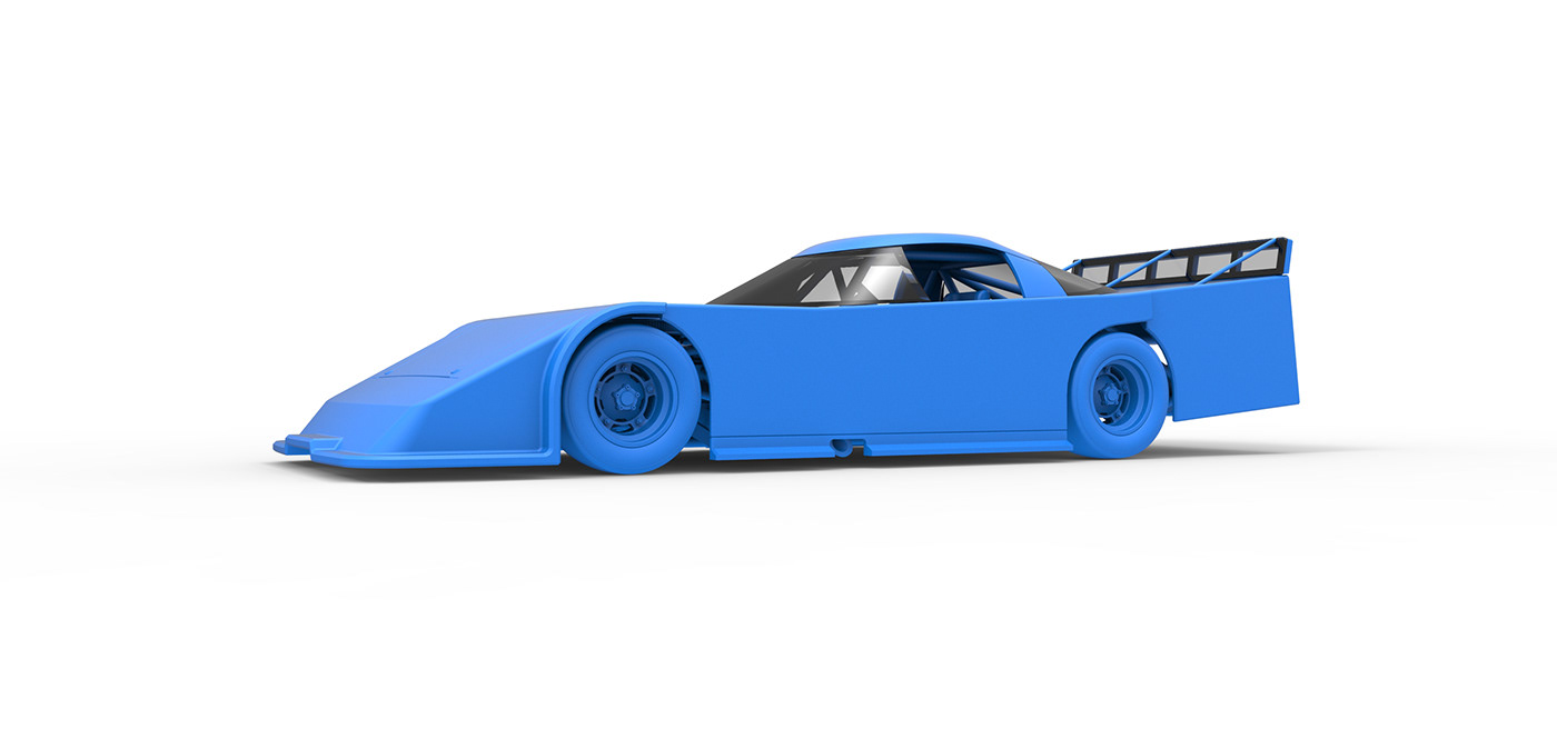 race car vintage toy 3D printable v8 outlaw race car Outlaw Super late model super late model