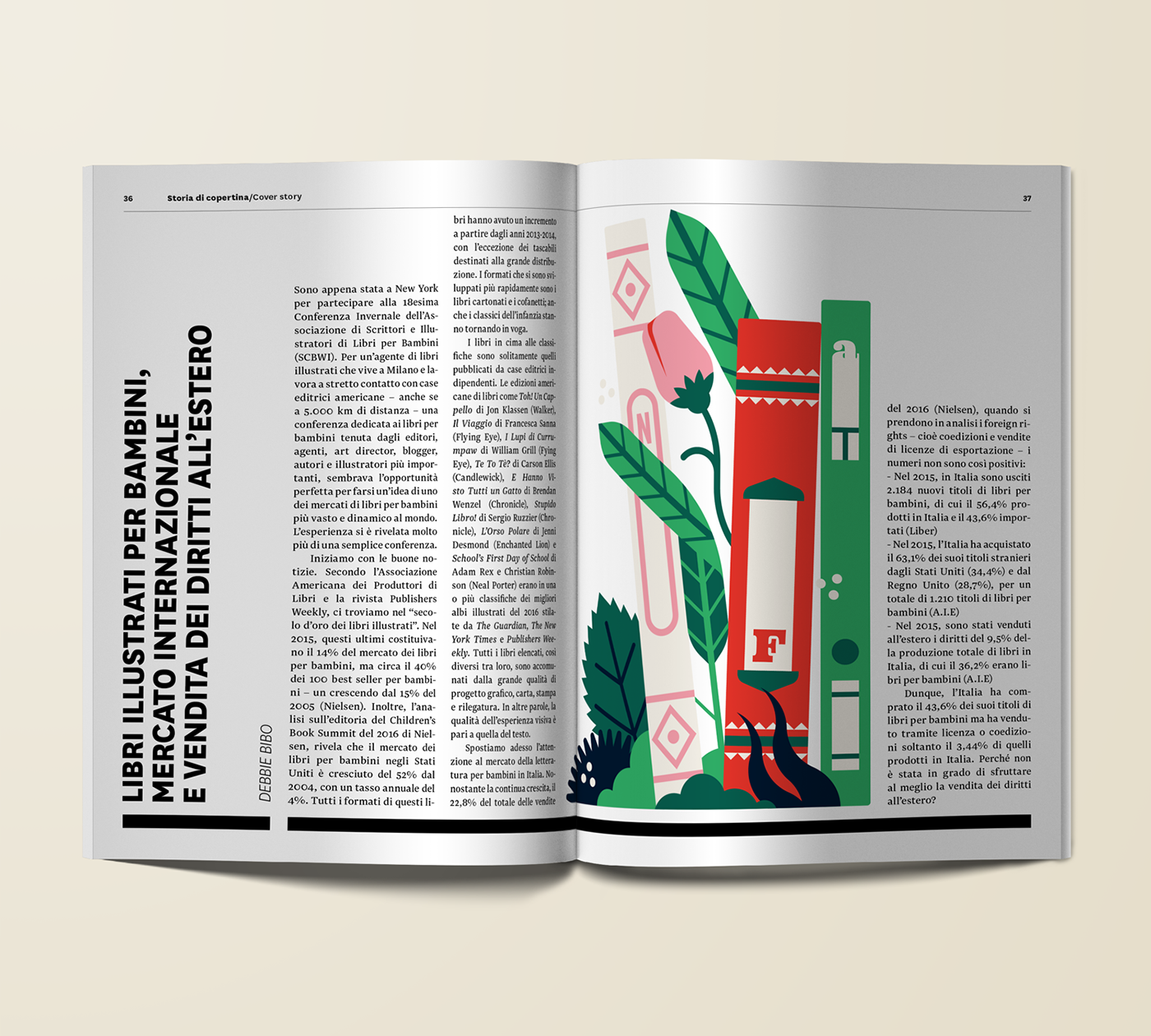 illustratore italiano Editorial Illustration growth book book cover publishing   international markets visual arts  plants green
