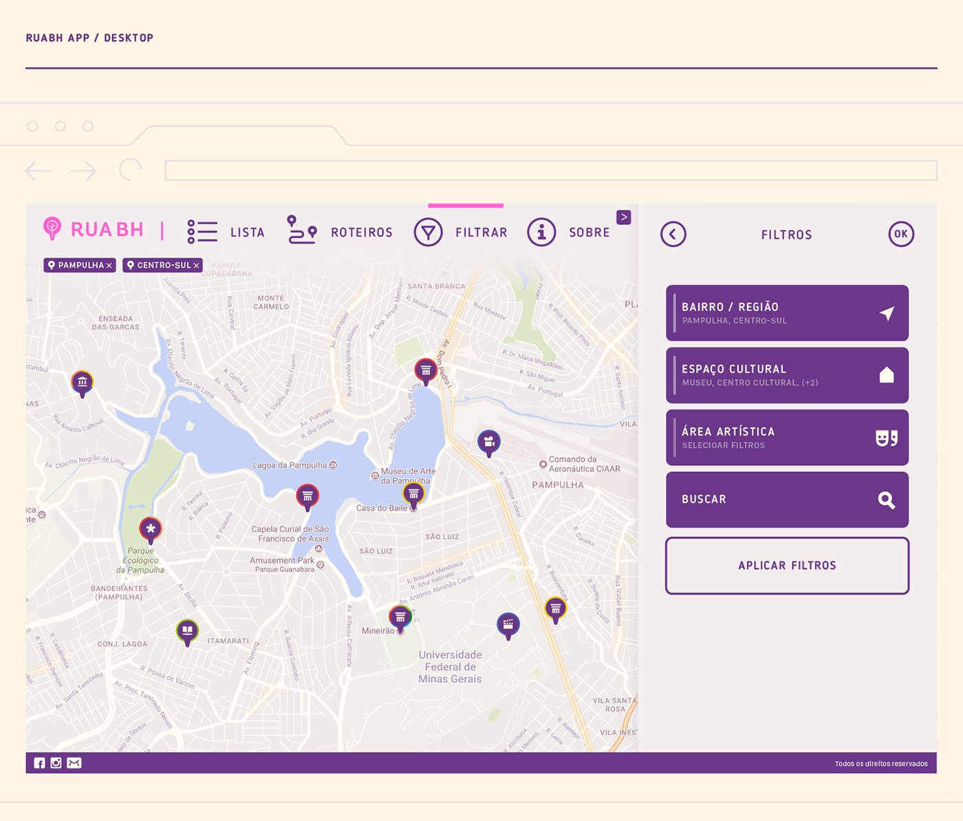 app Website Web artistic art map Mapping cultural culture belo horizonte