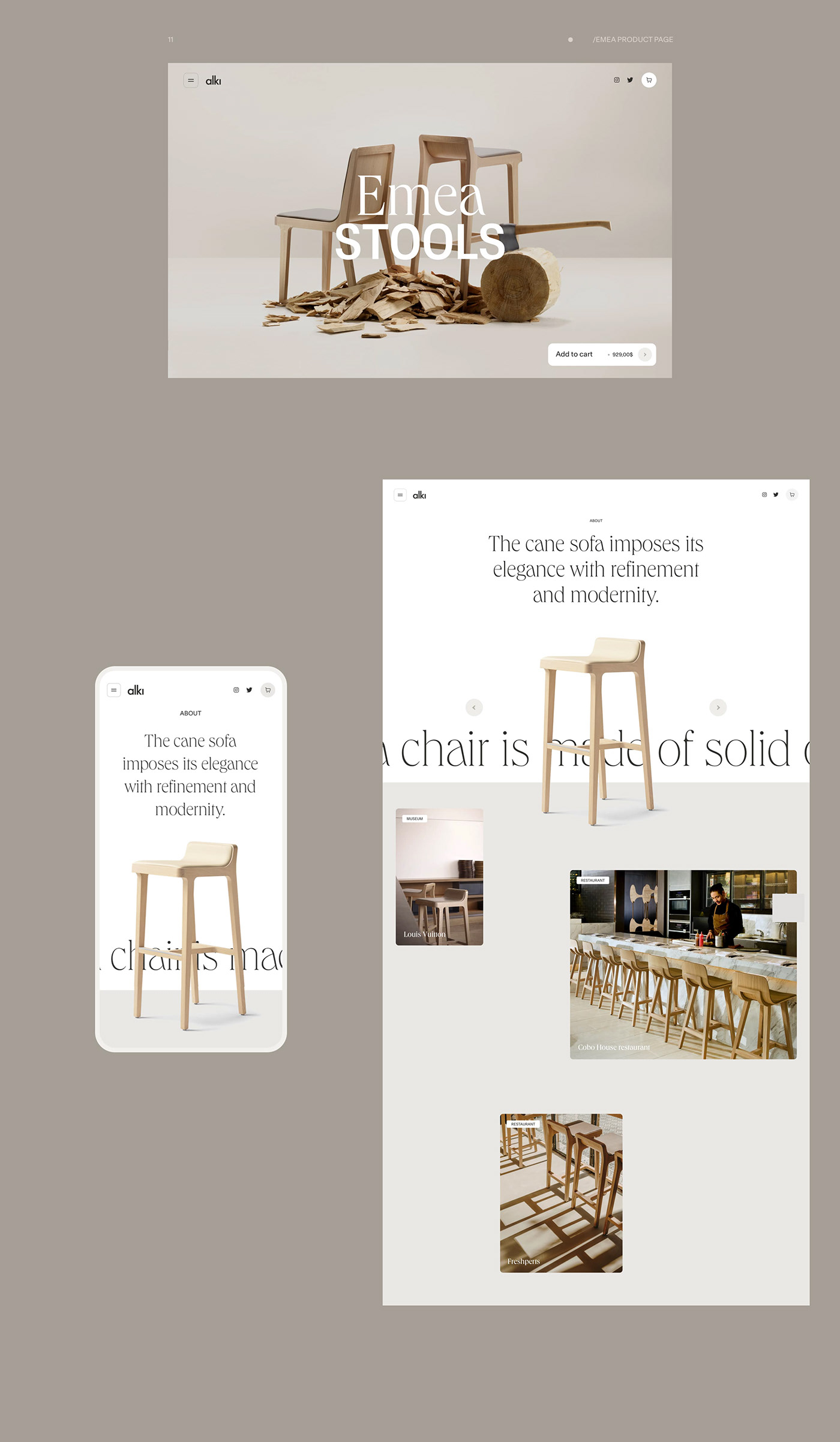 art direction  e-commerce furniture interactive design UI UI/UX ux Web Web Design  Website