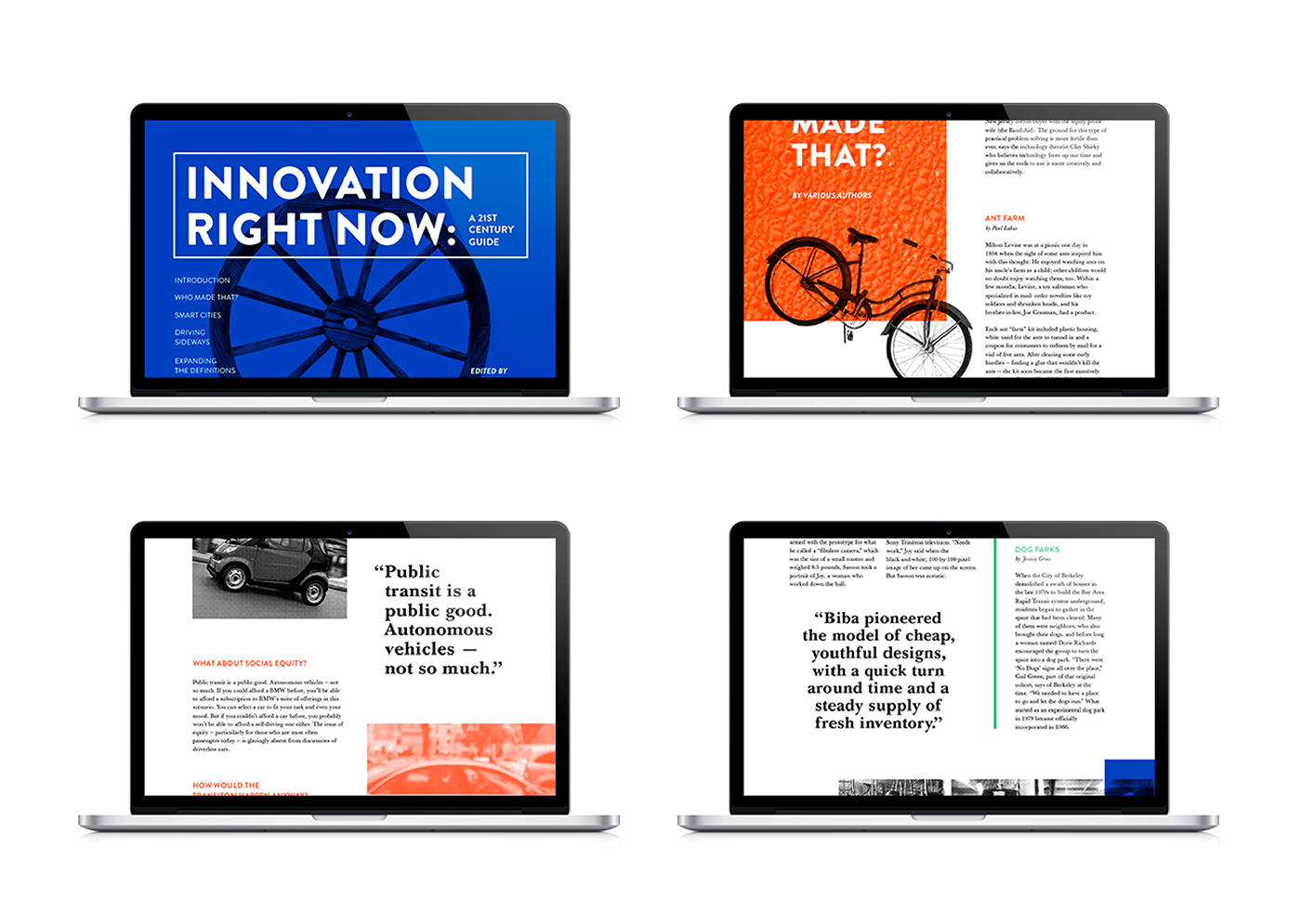 publication innovation future past magazine essay Web typography  