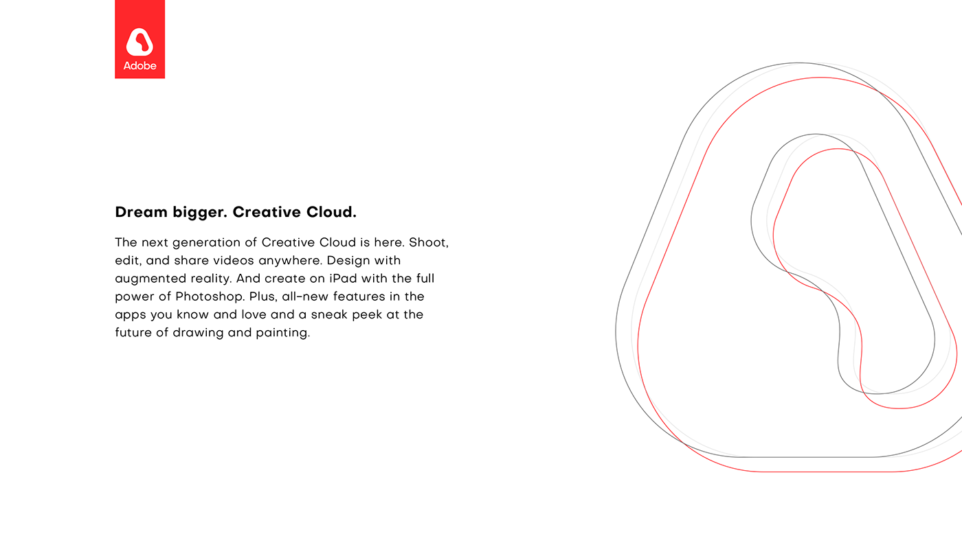 adobe logo photoshop rebranding brand branding  concept red
