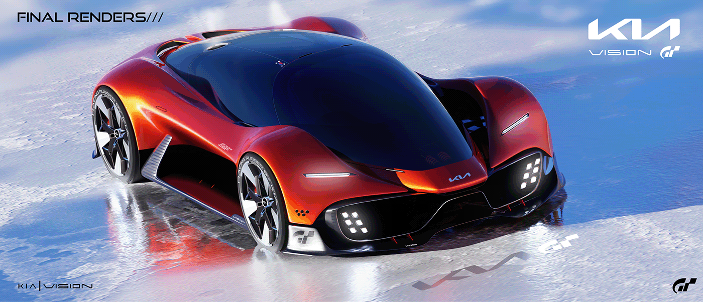 concept car kia Transportation Design VISION GRAN TURISMO 3d modeling blender3d sketching