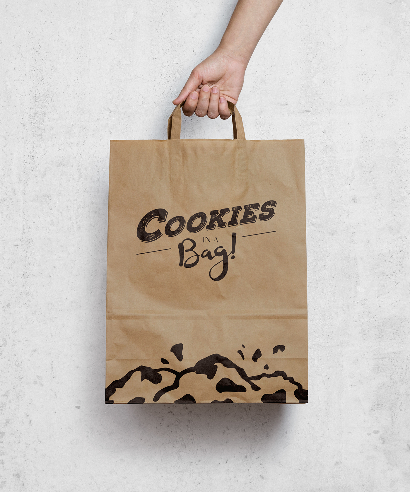cookie bakery cookie in a bag identity chocolate chip baking cookies