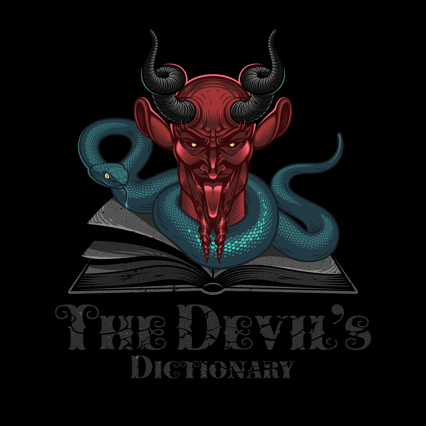 blackhumor devil ILLUSTRATION  illustrationart illustrationartists Illustrator logodesign snake vector vectorart