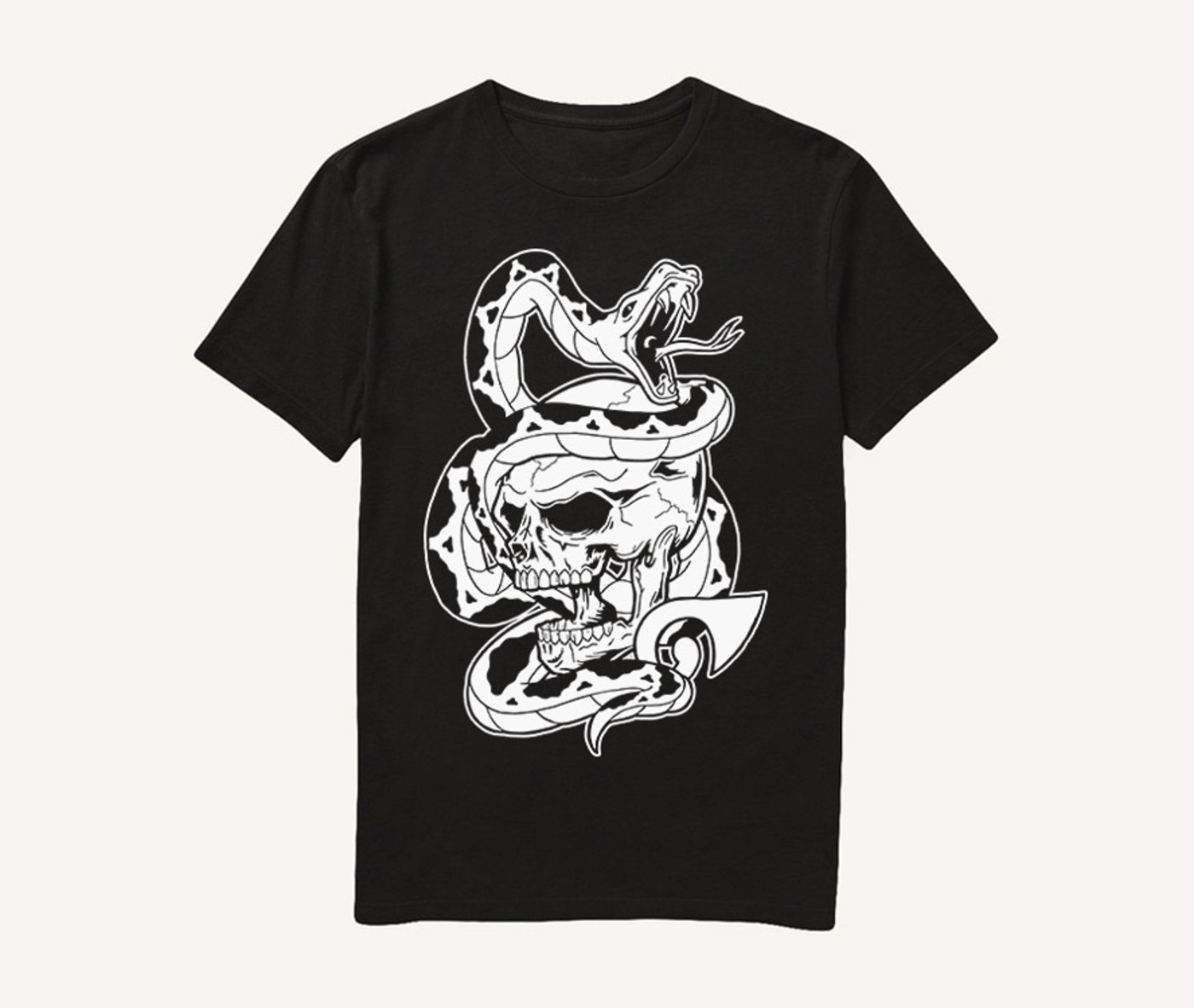 ILLUSTRATION  Ilustração skull snake shirt skate