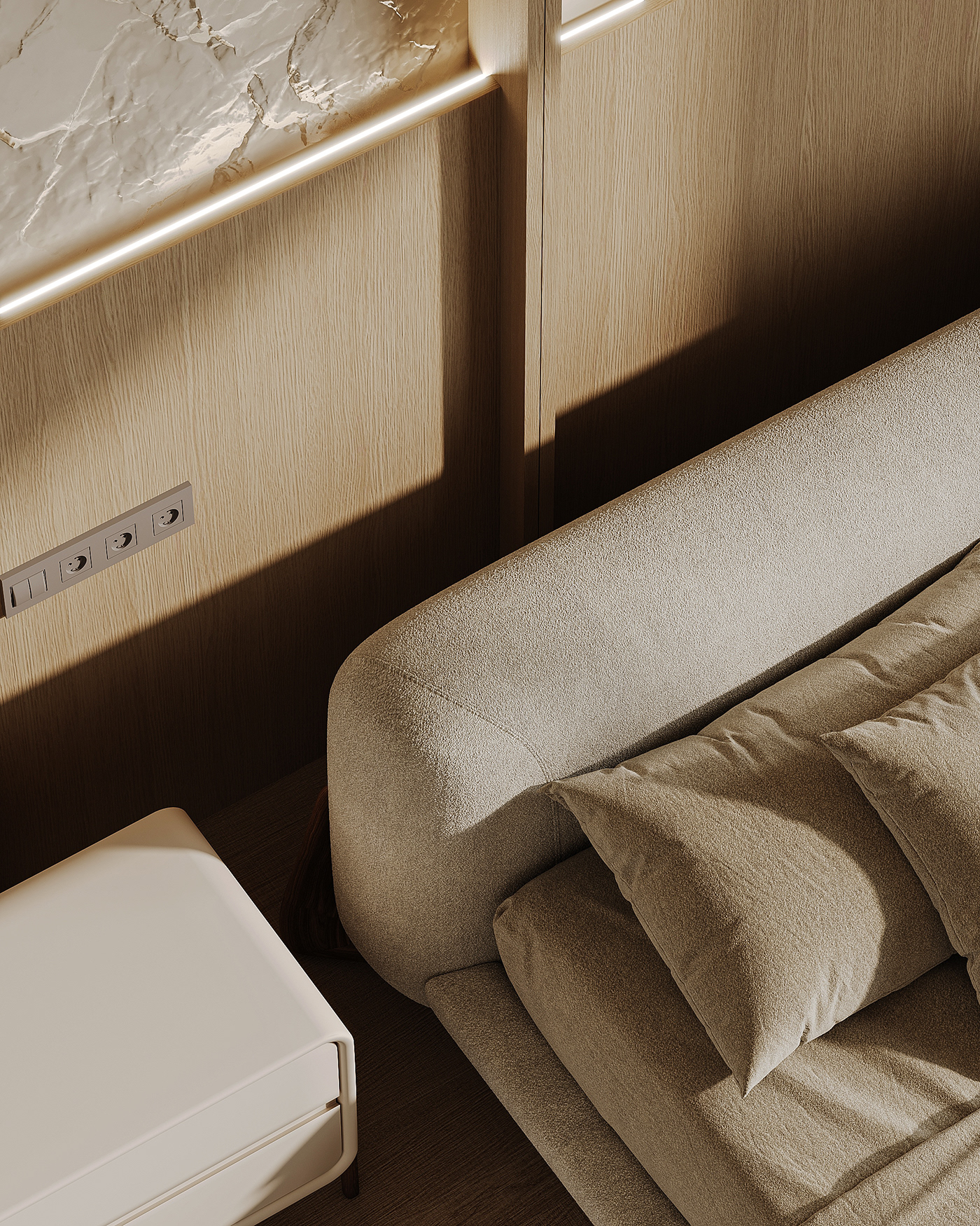 3D 3dsmax architecture bedroom CoronaRender  design interior design  modern Render visualization