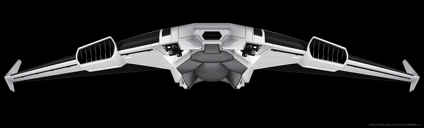 hexodeus concept design wings nasa Space X plane Aircraft prototype Jet