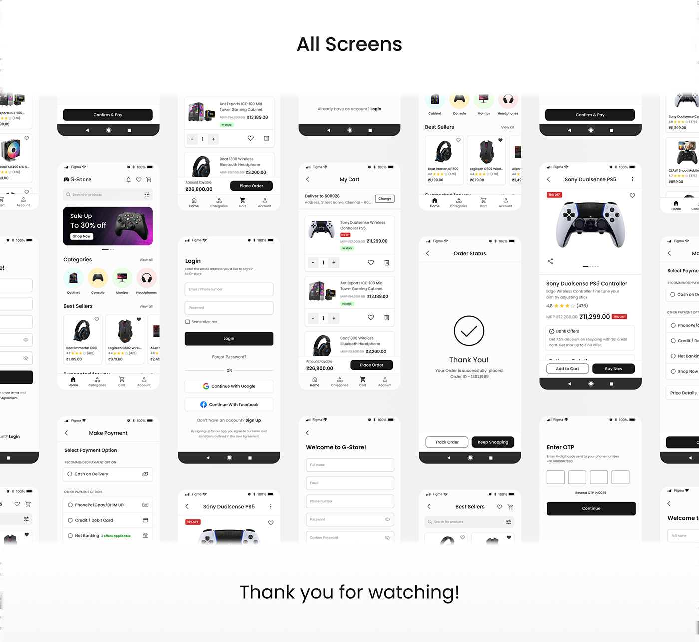 Gaming accessories ecommerce application design