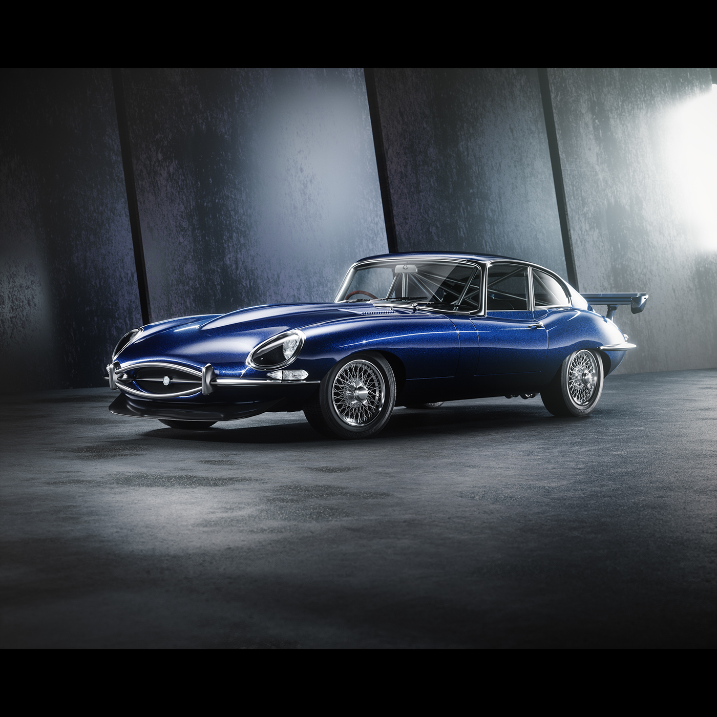 photoshop jaguar e-type octane cinema4d HDRI studio rendering CGI classiccar