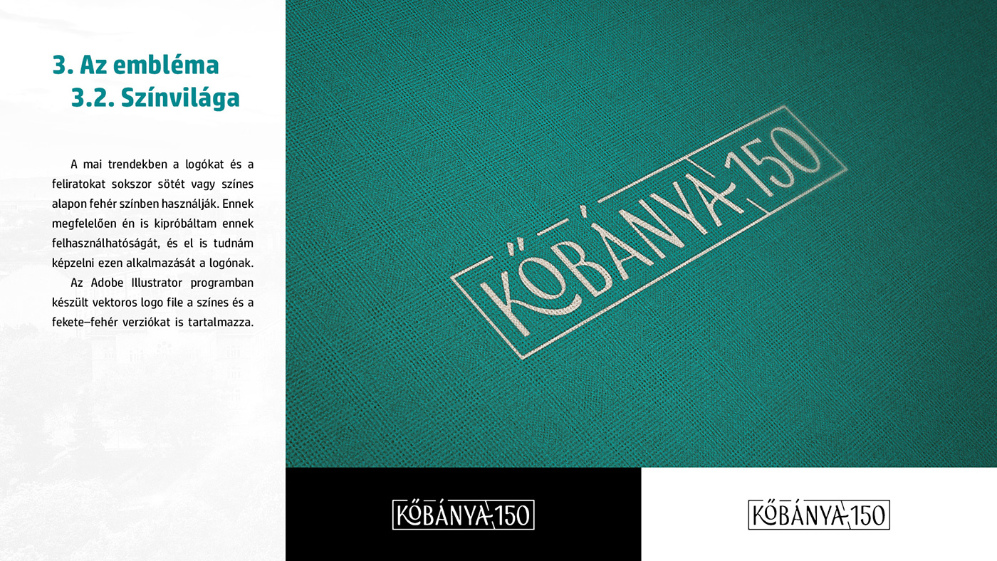 150 years 150th anniversary branding  budapest design identity köbánya kobanya150 logo slogan