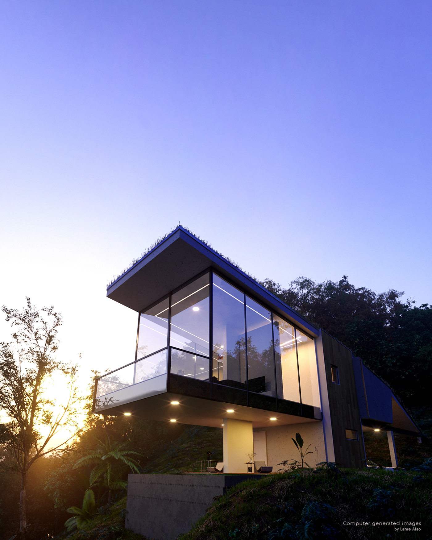 corona 3dsmax architecture house design CGI Render photoshop exterior visualization