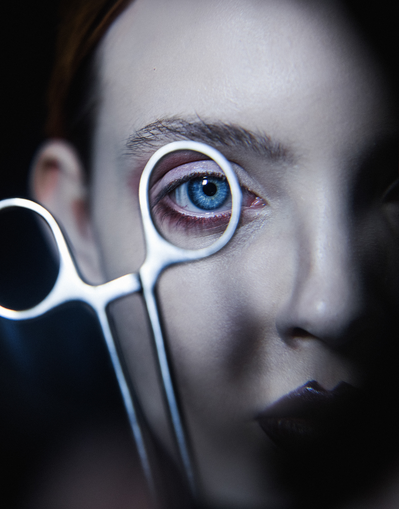Character cure eye horor Mad medcine portrait poster scissors