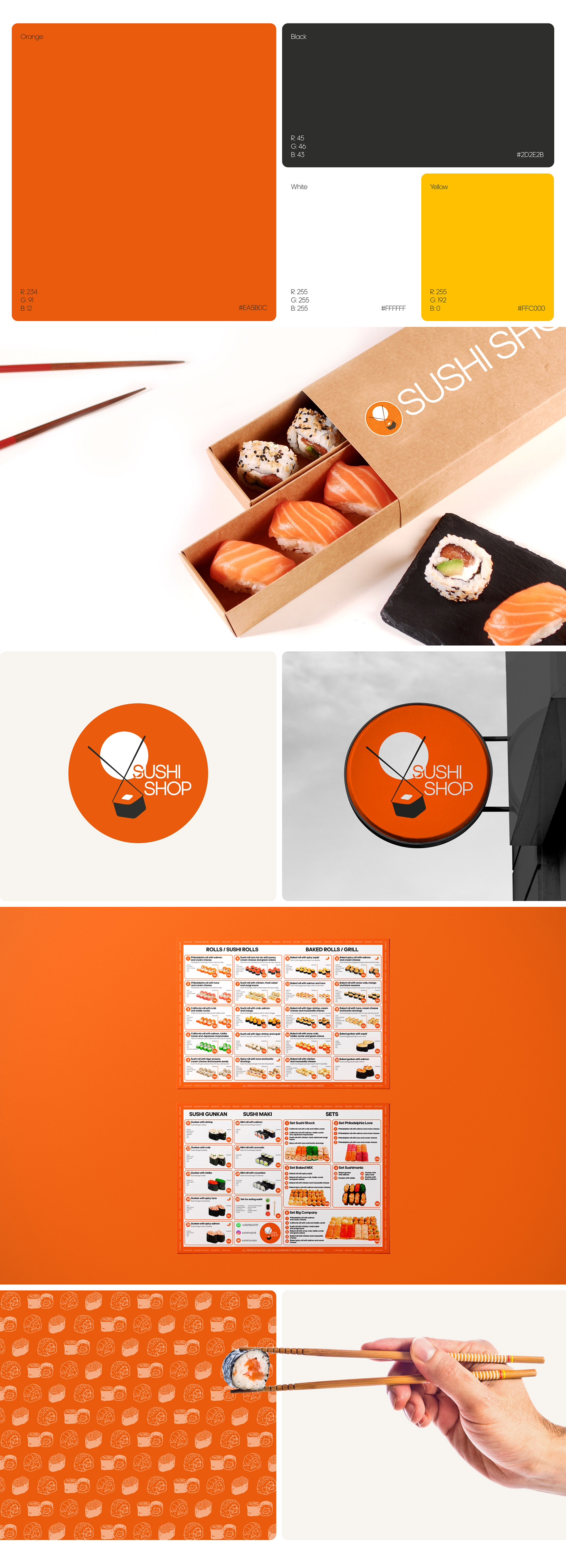 Sushi restaurant menu brand identity Logotype Graphic Designer Logo Design logos