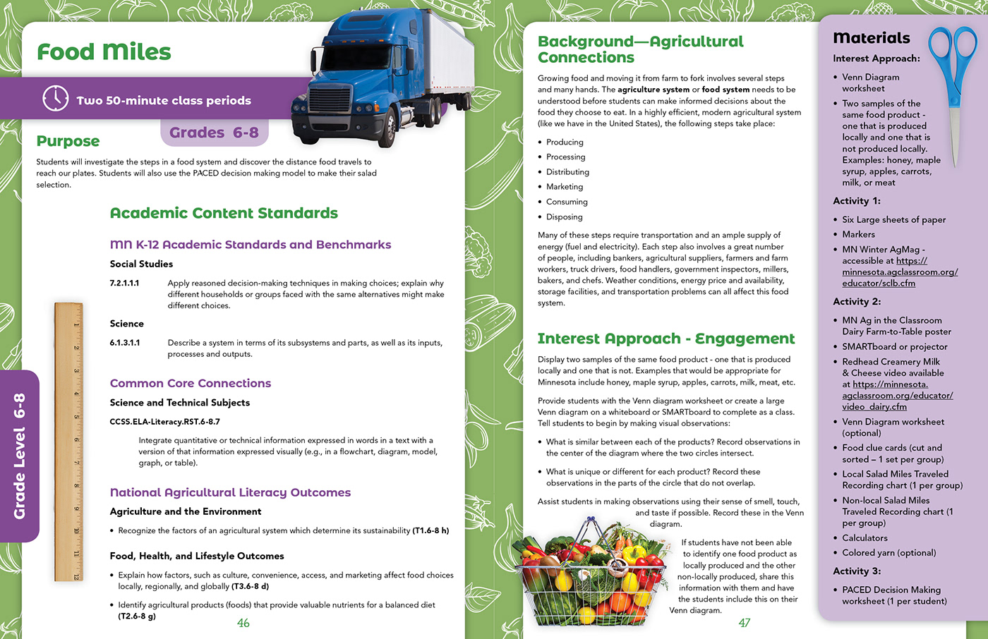 Education Teacher Guide agriculture large document book design print design 