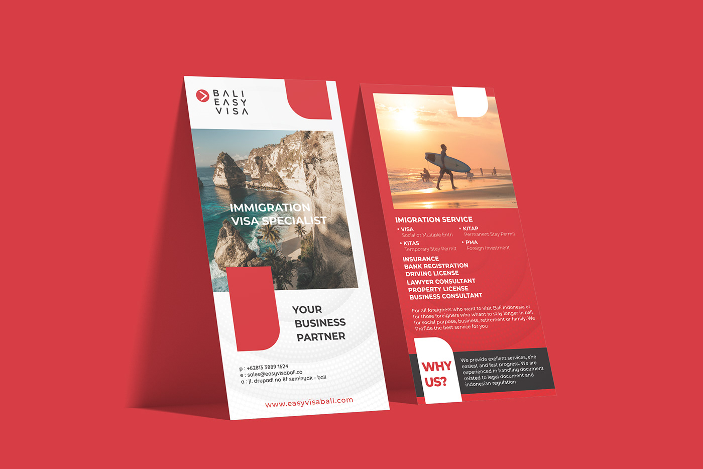 brochure DL size flyer graphic design  Printing Visa visa agent