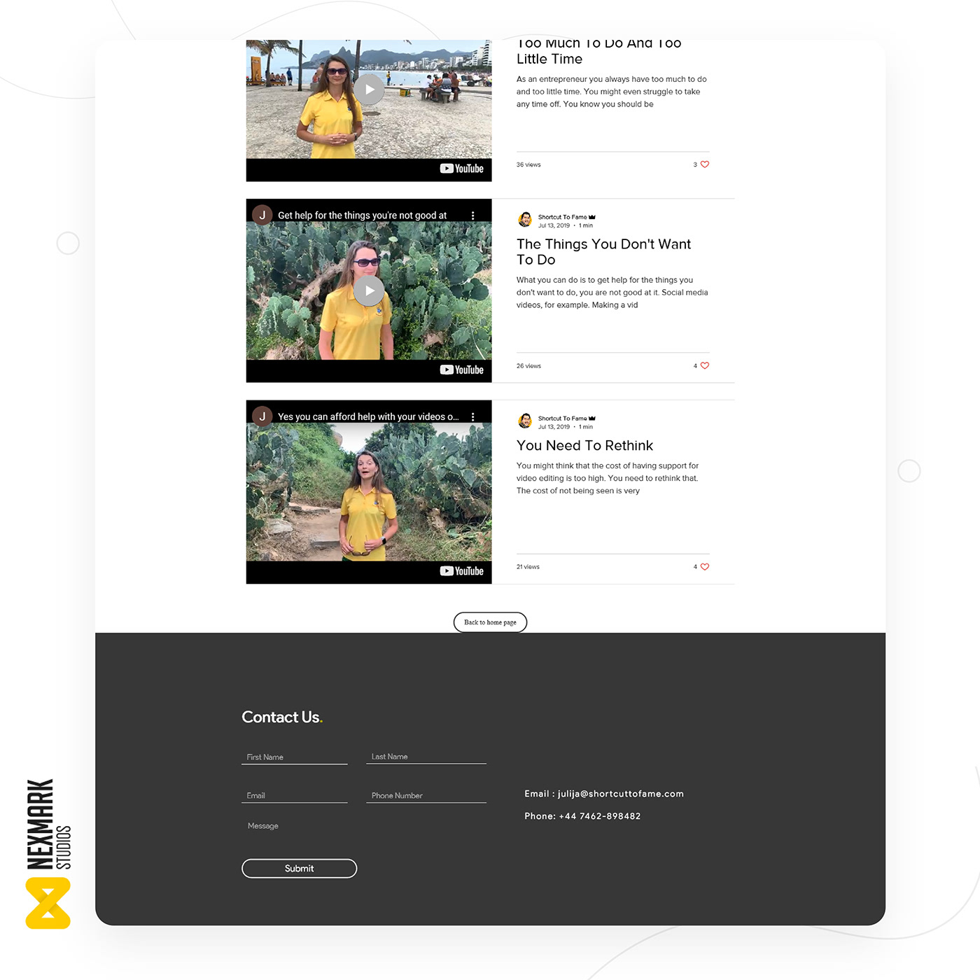 development media post UI/UX Video Production Web Design  Website wix
