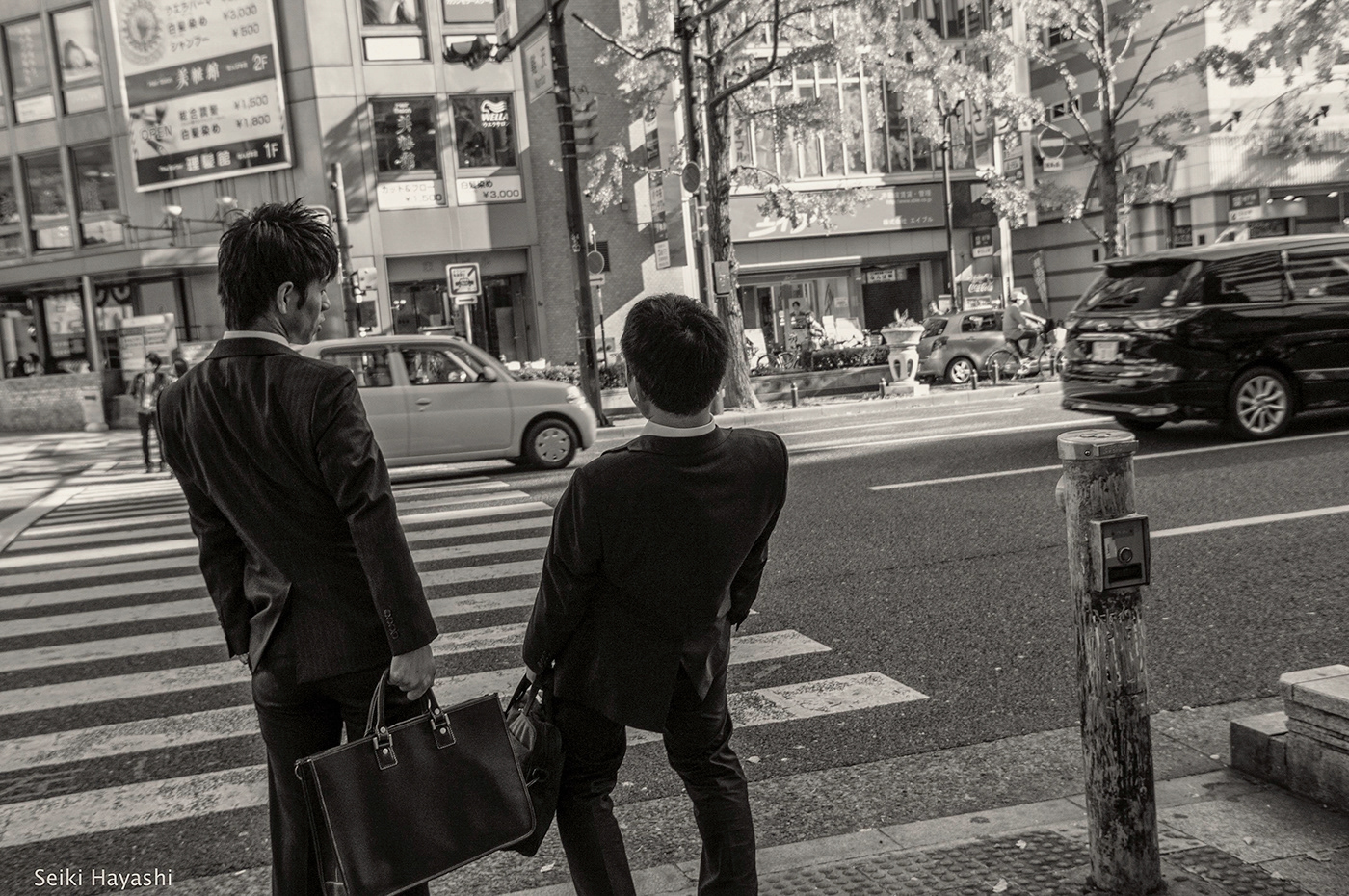 japan Street black and white