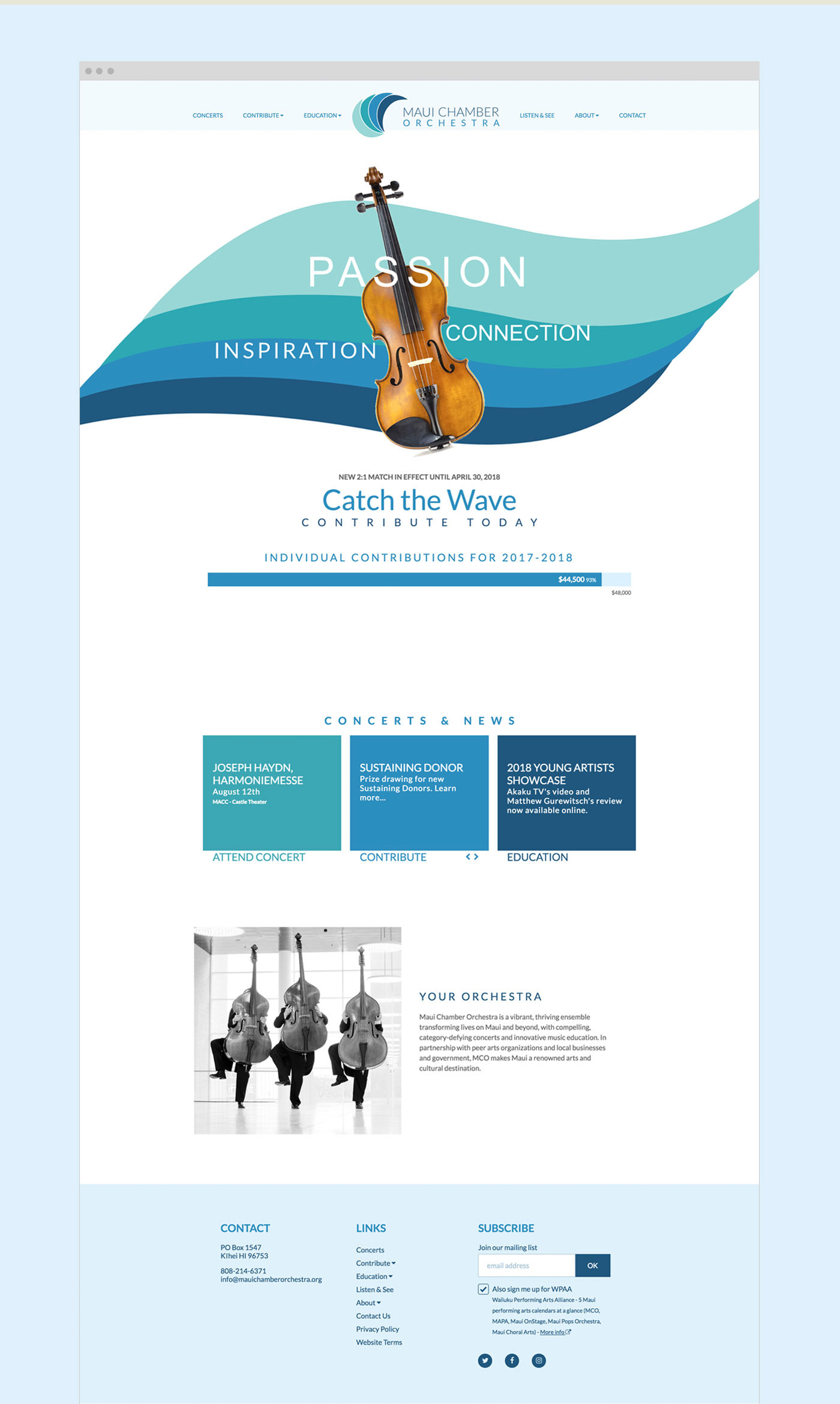 Orchestra website wordpress Website branding  brand identity