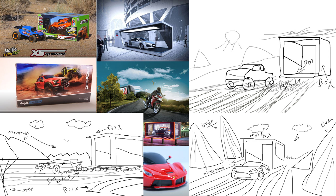 advertisng car photomanipulation toys automotive   iPad photoshop #ADOBE_STOCK Automotive design 3D