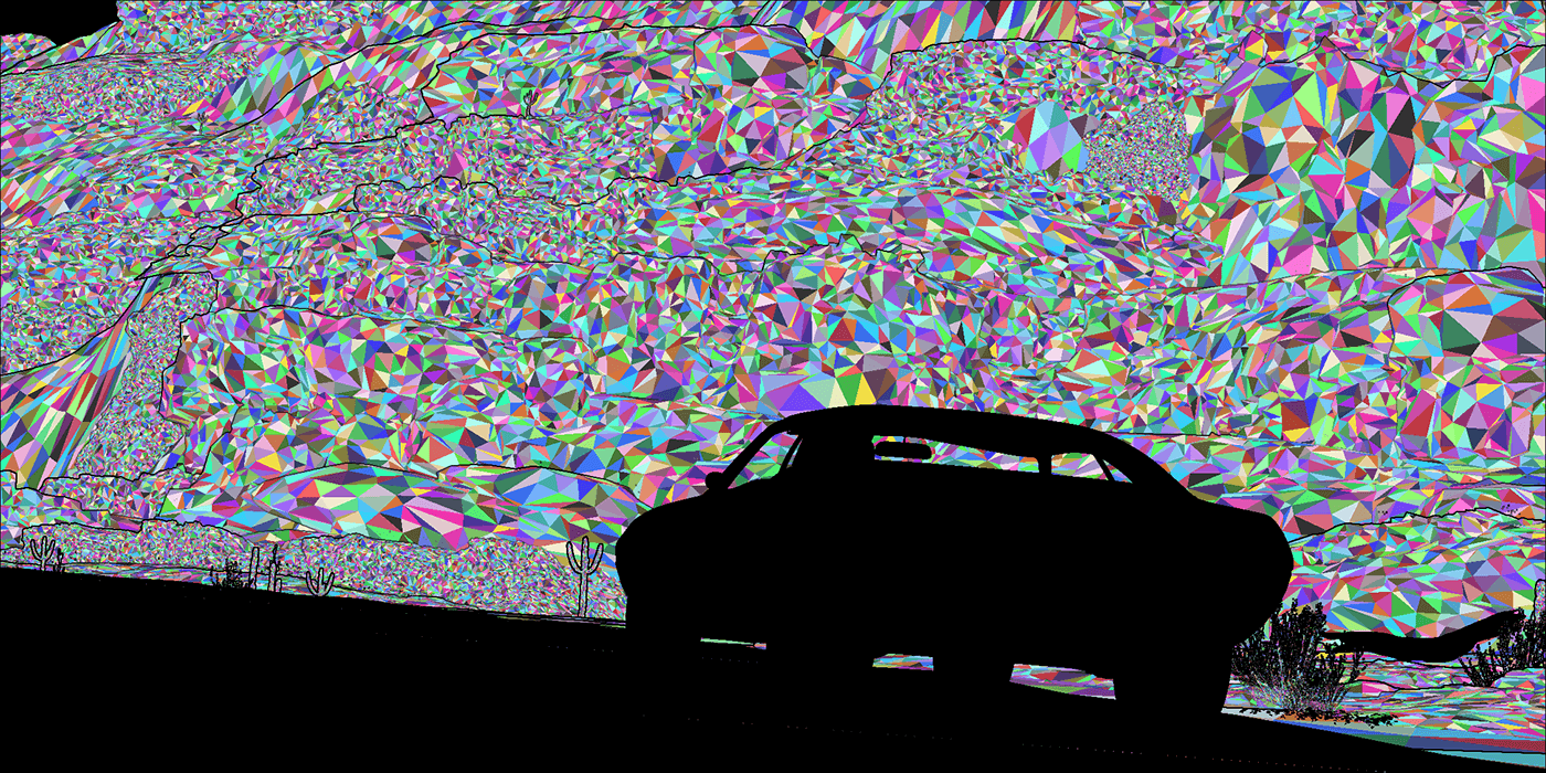 CGI visualization automotive   dodge challenger environment canyon Unreal Engine 5