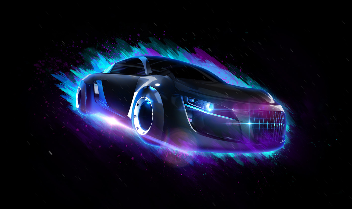 3D car concept creativo colors cinema4d oscarcreativo