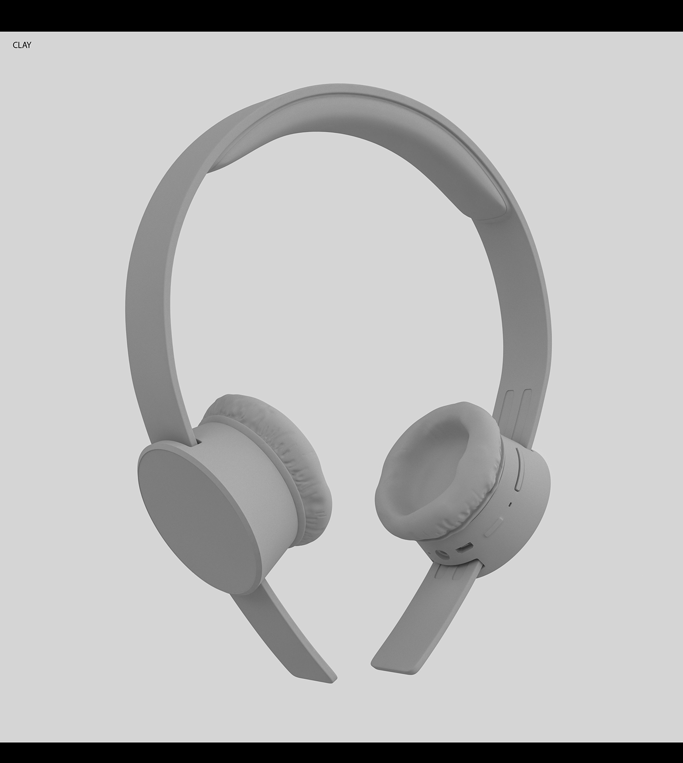 headphone SOL REPUBLIC motorola 3D Render clay