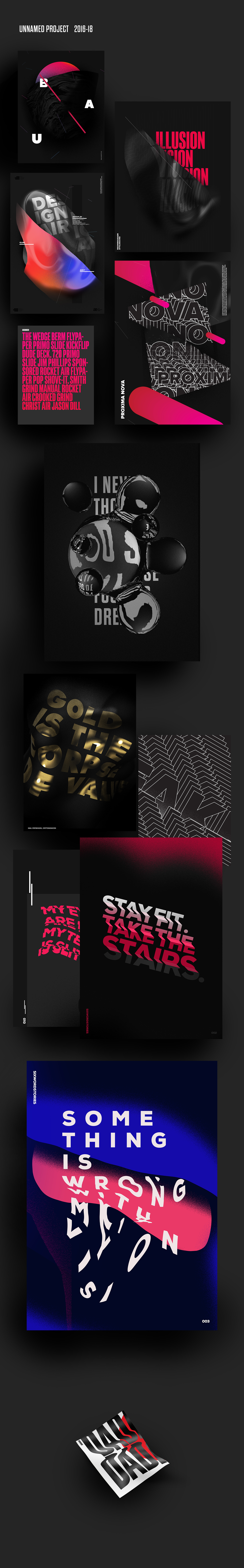 typography   posters poster Baugasm typo daily color