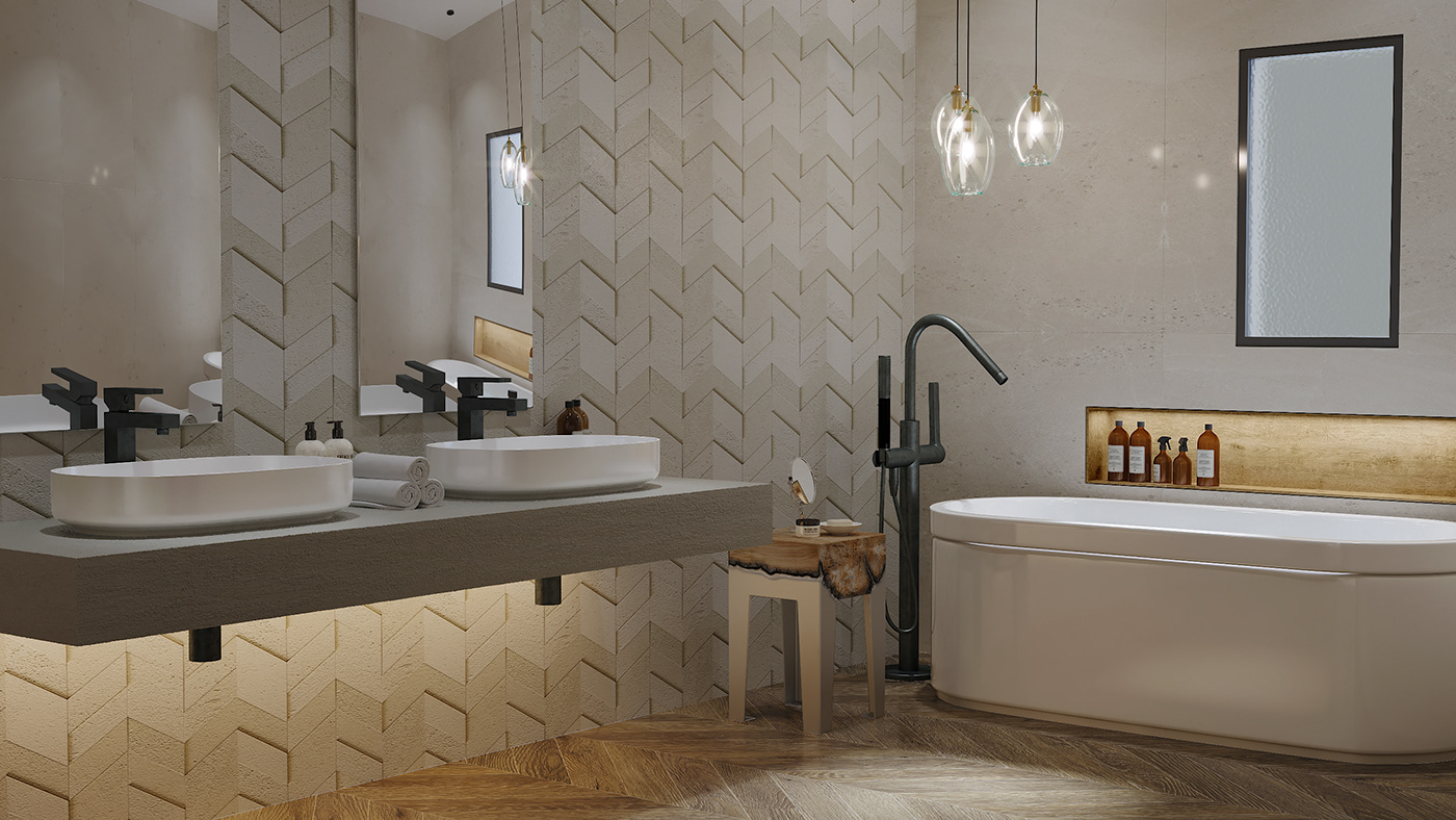interior design  ceramic tiles bathroom