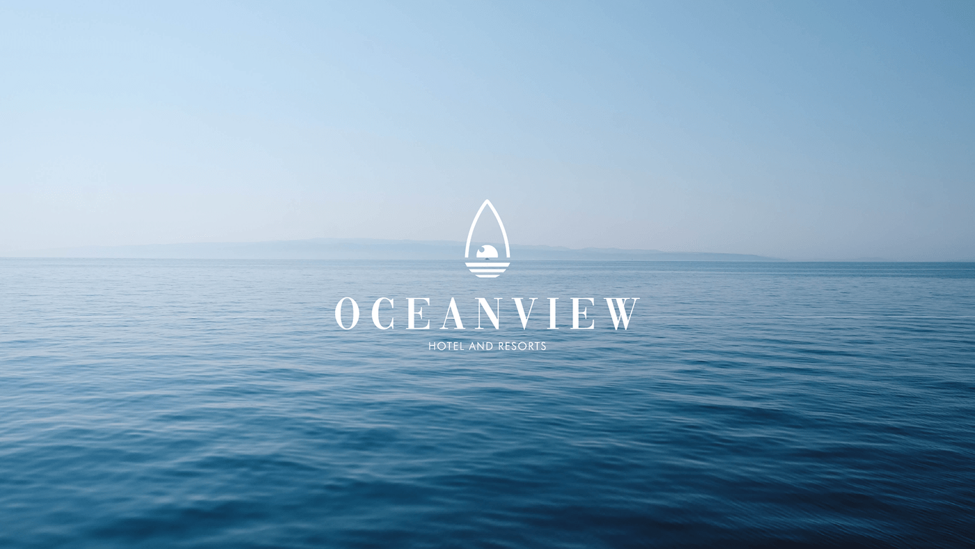 branding  hotel Oceanview Logo Design visual identity brand identity Logotype Hotel Branding logo idea logo