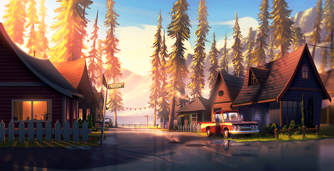 Fleetwood Canada british columbia lighting atmosphere Landscape concept art Gaming Graphic Novel