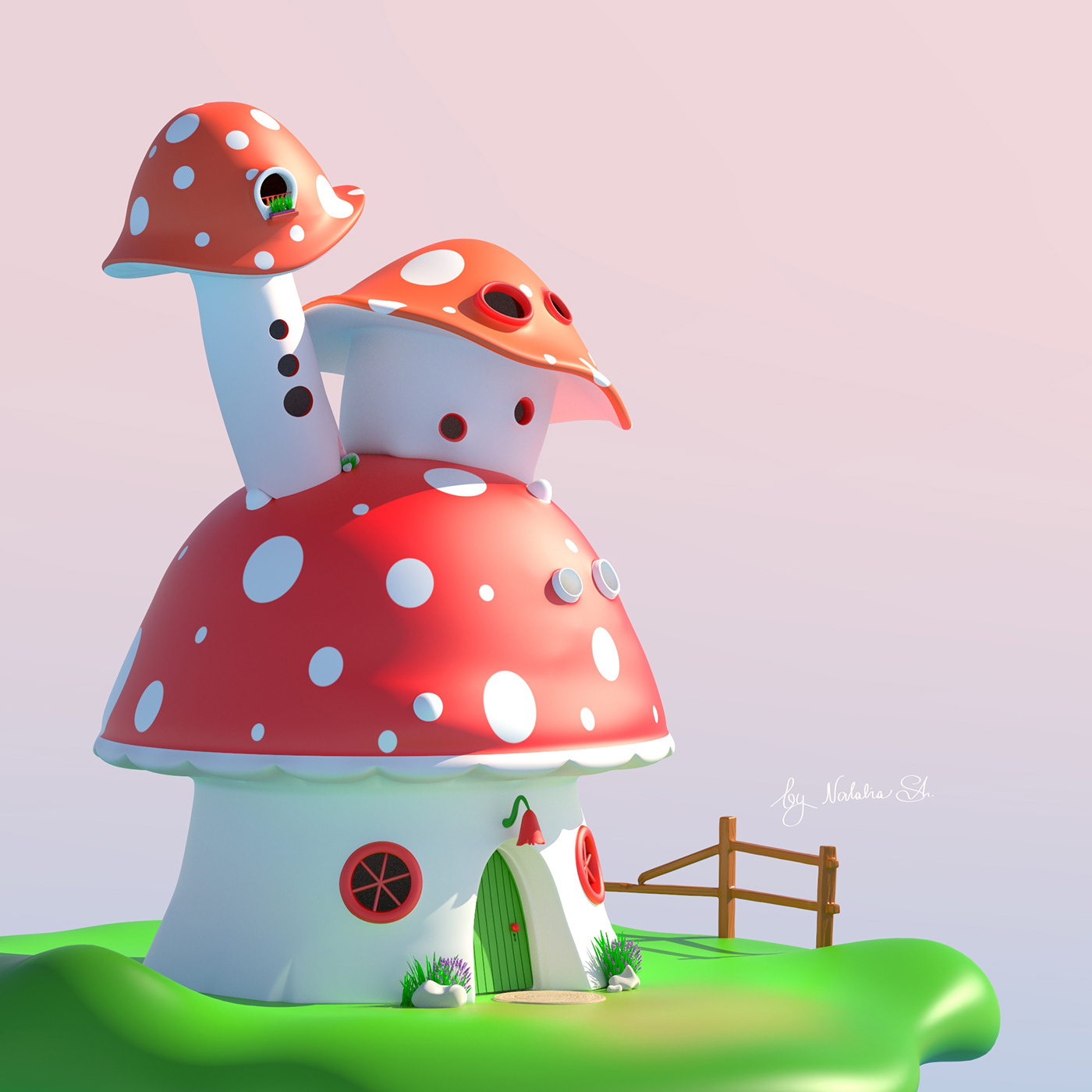 cartoon game location modeling redshift texturing