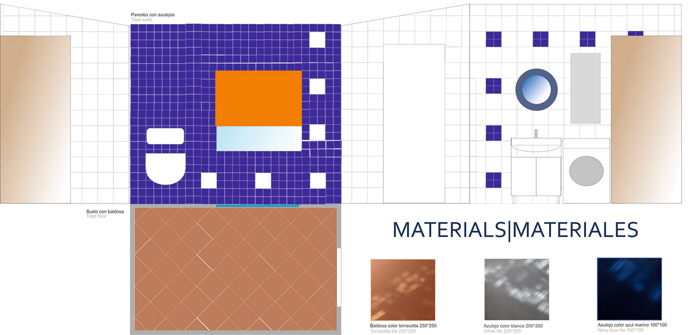 bathroom design axonometry 3ds max vray Render rendering 3D wc