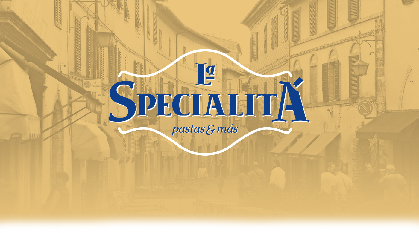 La Specialitá Italian food delivery comida italiana a domicilio indetity identidad Logotype Logotipo logo marca menu Carta diseño flyer