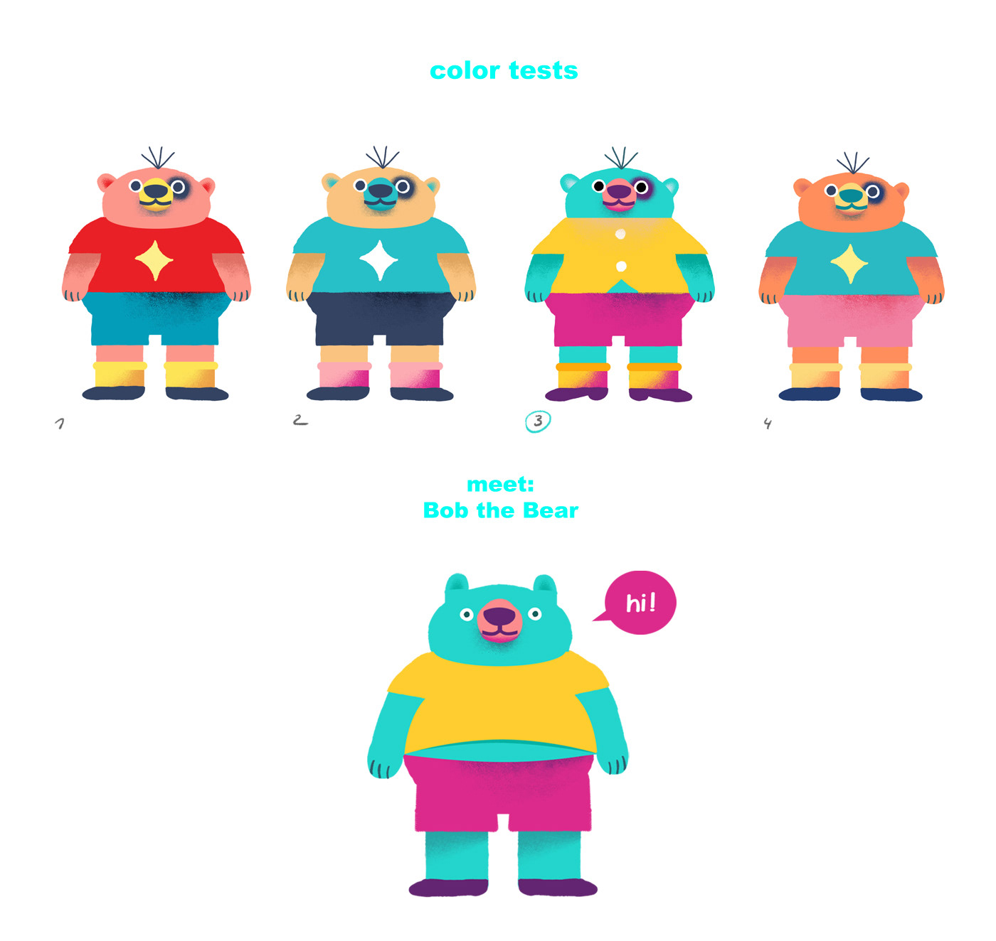 gif design ILLUSTRATION  loop animation  DANCE   funny creative bear Character