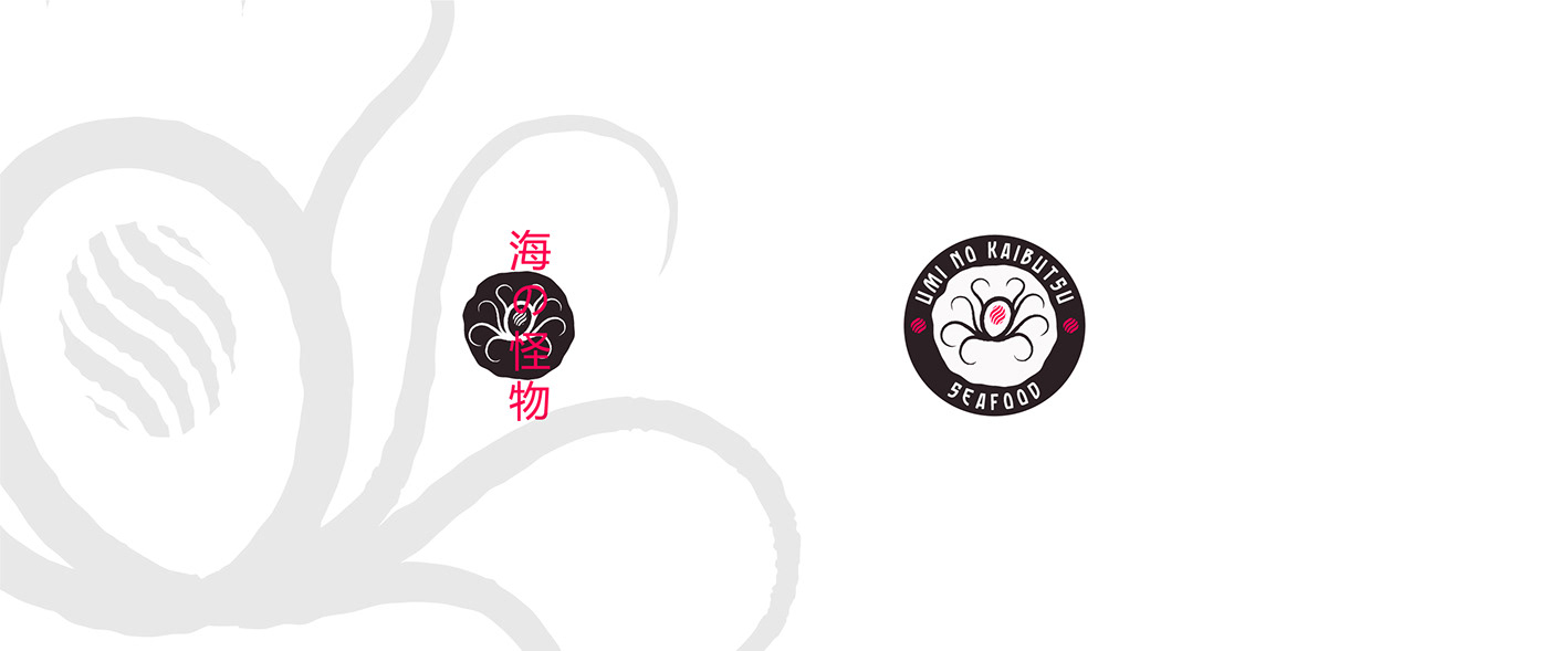 branding fish japan logo Ocean octopus restaurant sea seafood Sushi