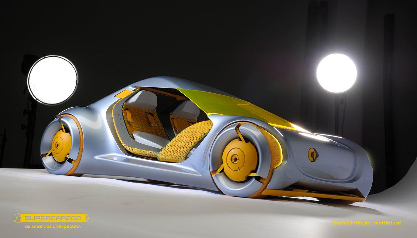 Autonomous car design exterior design interior design  mercedes-benz model Pforzheim Smart thesis Transportation Design
